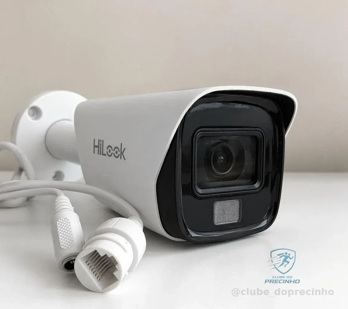 Câmera Mini Bullet Thc-b127-lpc Fixa Luz Dupla 2mp Hikvision Branco