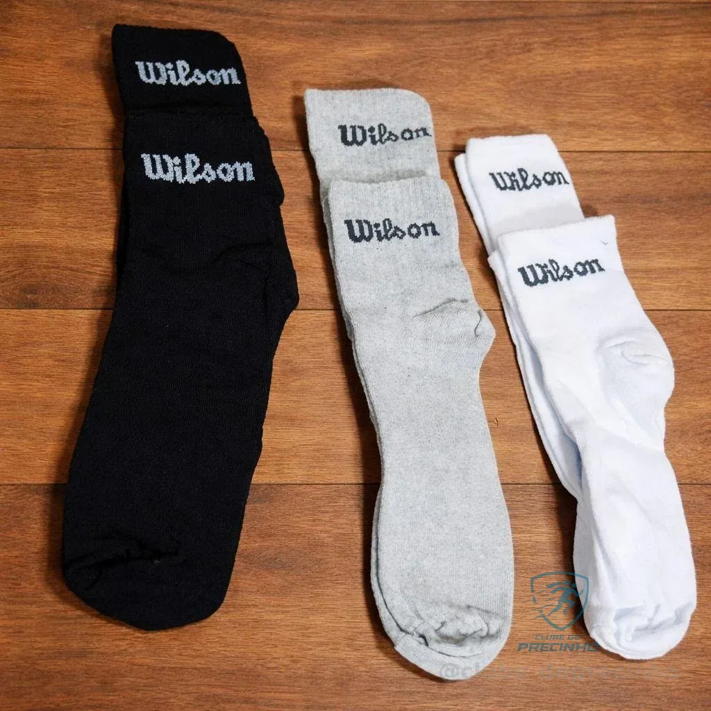 Kit 9 Pares Meias Wilson Cano Médio Masculino Adulto