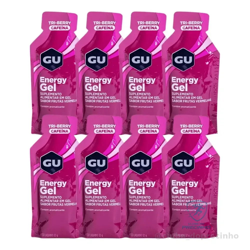 Gu Energy Gel Carbo Kit 8un Em Sachê Sabor Triberry Corredor Triberry