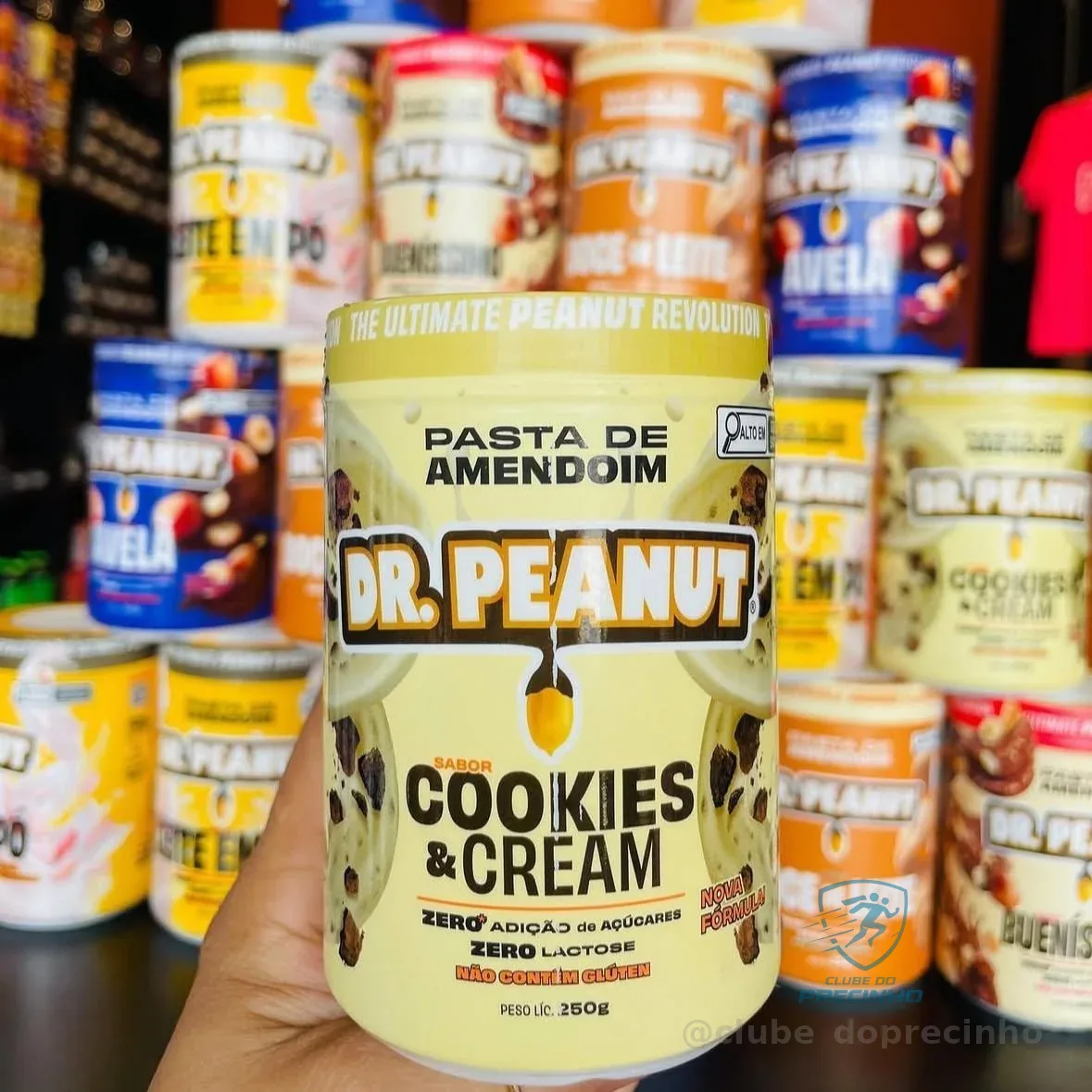 DR. Peanut Pasta de Amendoim Cookies and Cream 250G - Com Whey Protein