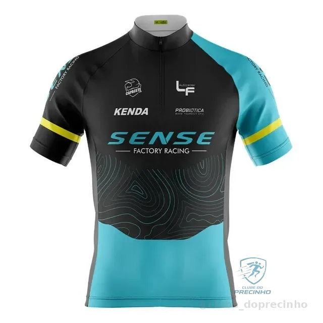 Camisa Ciclismo Camiseta Ciclsita Masculina Sense Azul Uv 50