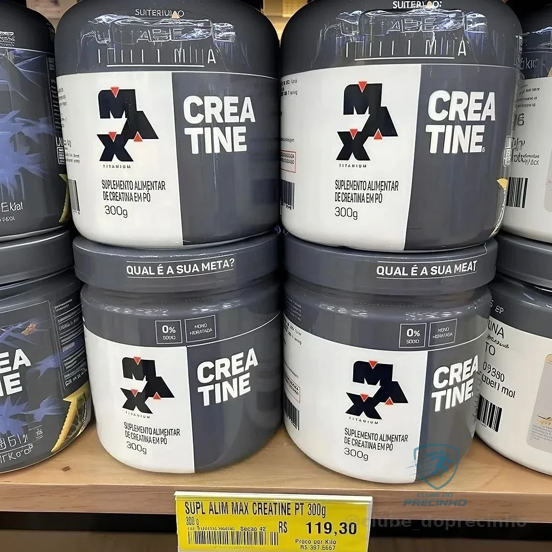 Kit 2x Creatina 300g Max Titanium Monohidratada Em Pó Sem Sabor