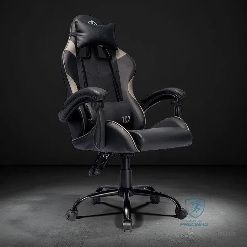 Cadeira Gamer Tgt Heron M, Preto, Tgt-hrm-bk02 Couro Sintético
