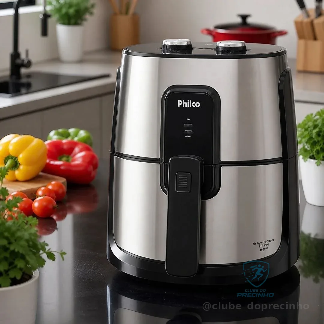 Fritadeira Air Fryer Philco Pfr15pi Redstone 4,4l 1500w Cor Prateado 220v