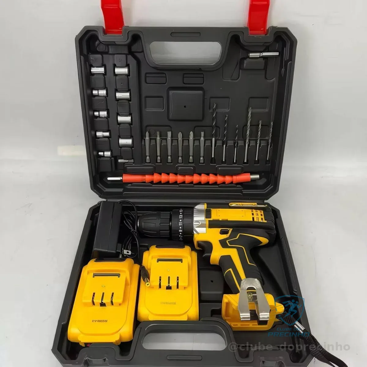 Parafusadeira Furadeira 48v Profissional 2 Baterias Sem Fio