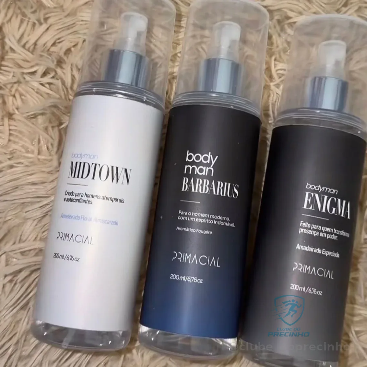 Kit Body Splash Masculino Barbarius + Enigma + Midtown 200ml