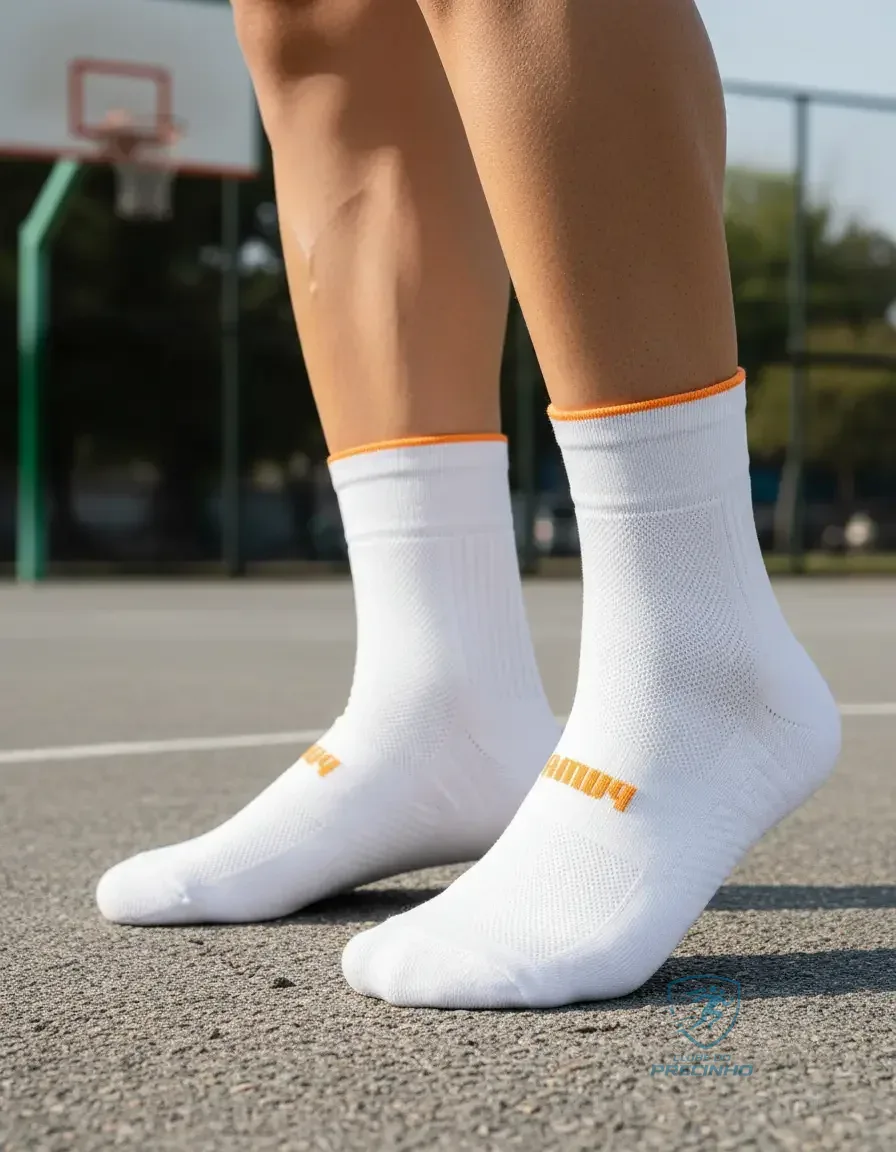 Meia Puma Dry Fit Poliamida Academia Cano Baixo