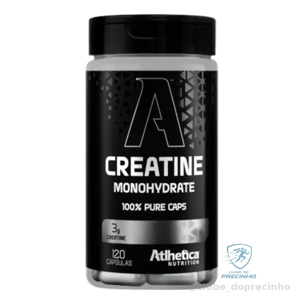 100% Creatina Monohydratada Atlhetica Nutrition 120 Capsulas Neutro