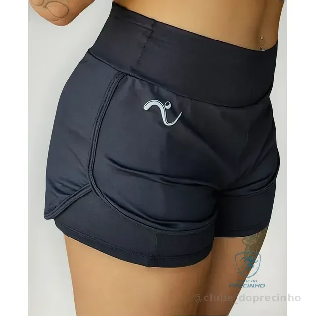 Shorts 2 Em 1 Feminino Treino Snugg Casual Esportivo Leve