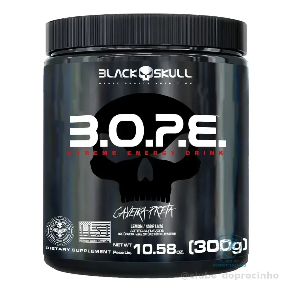 Pré Treino B.o.p.e. Sabor Limão Pote De 300g Black Skull