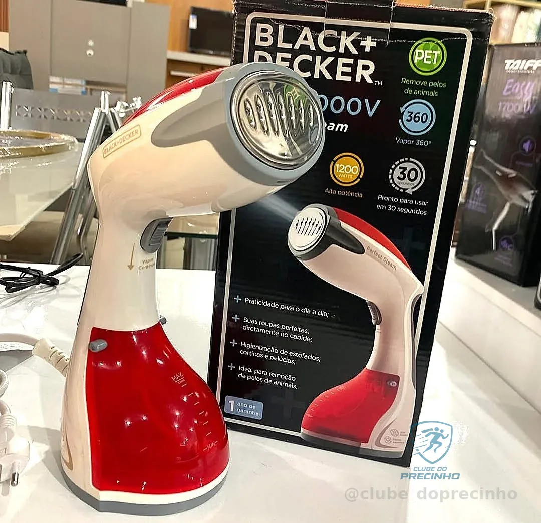 BLACK+DECKER Vaporizador de Roupas Portátil BDV2000V 1200W Vermelho 110V