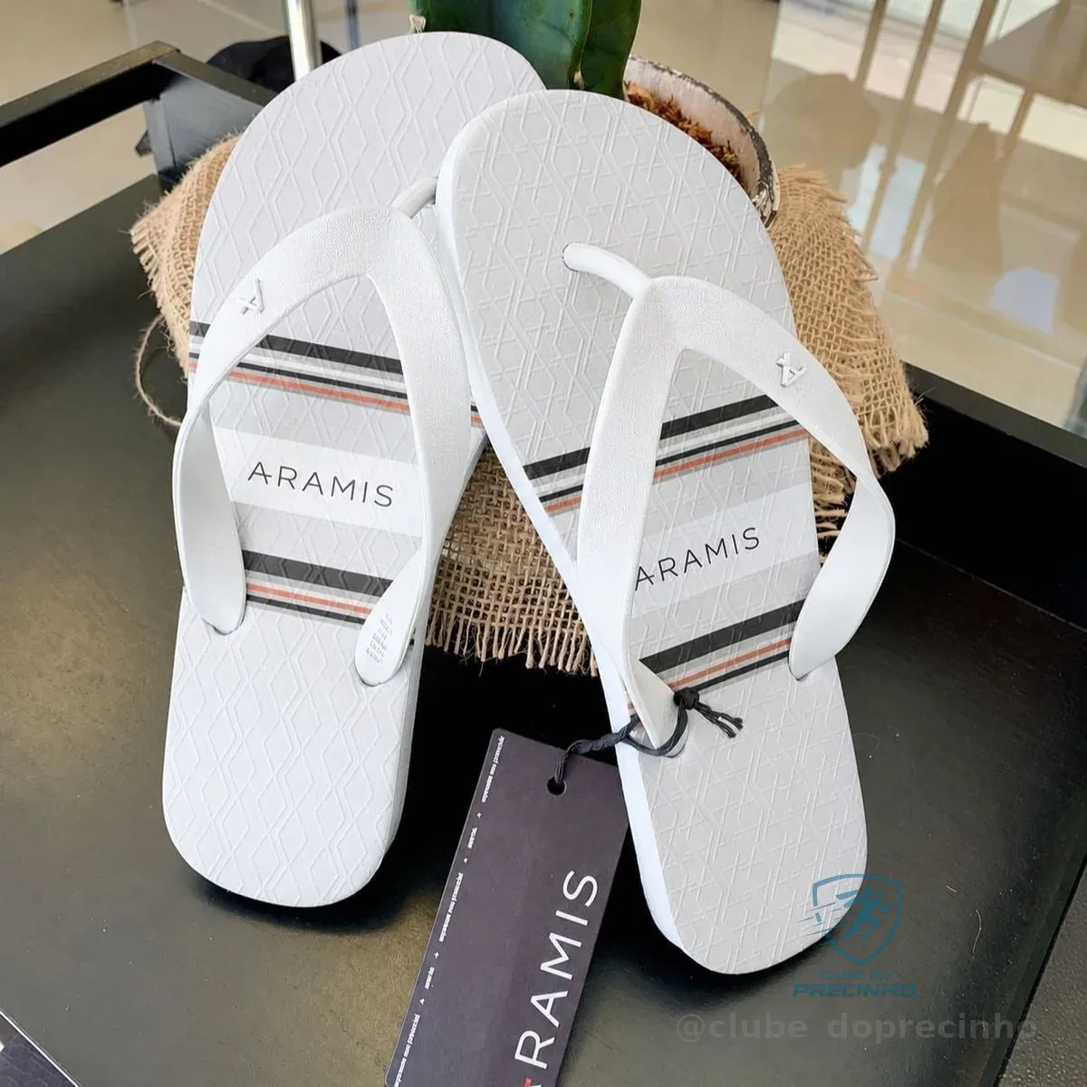 Chinelo Sandália Masculino Moda Casual Original Aramis Branco Liso 39/40