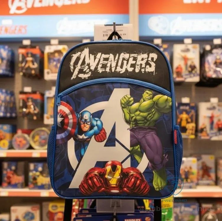 Mochila Costas Escolar Avengers Is42331ag Preto Liso