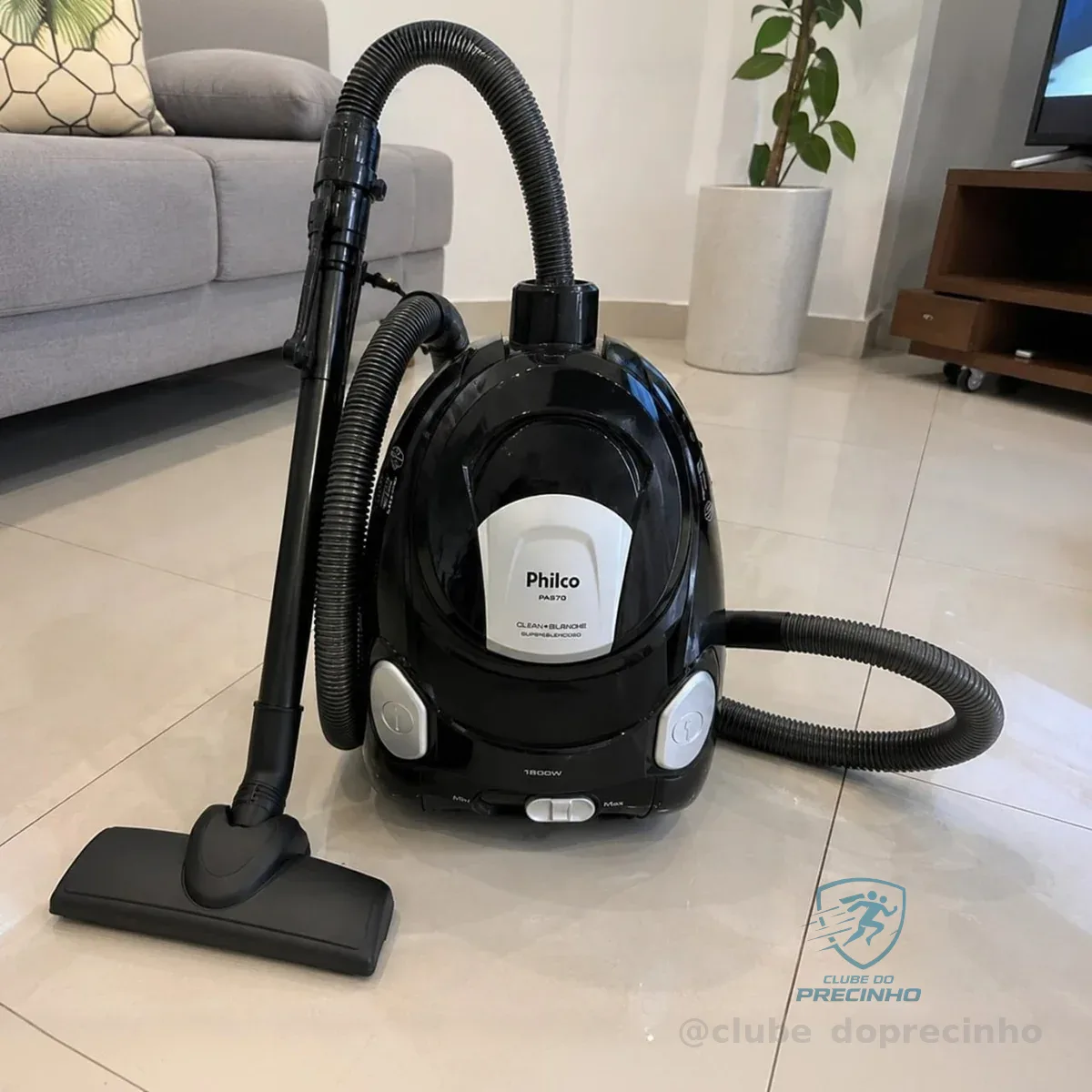 Aspirador Philco 1800w 2.2l Super Silencioso Pas70 Preto 220v