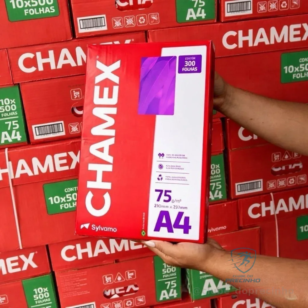 Papel Sulfite, Chamex, A4, 75 Gramas, Pacote De 300 Folhas