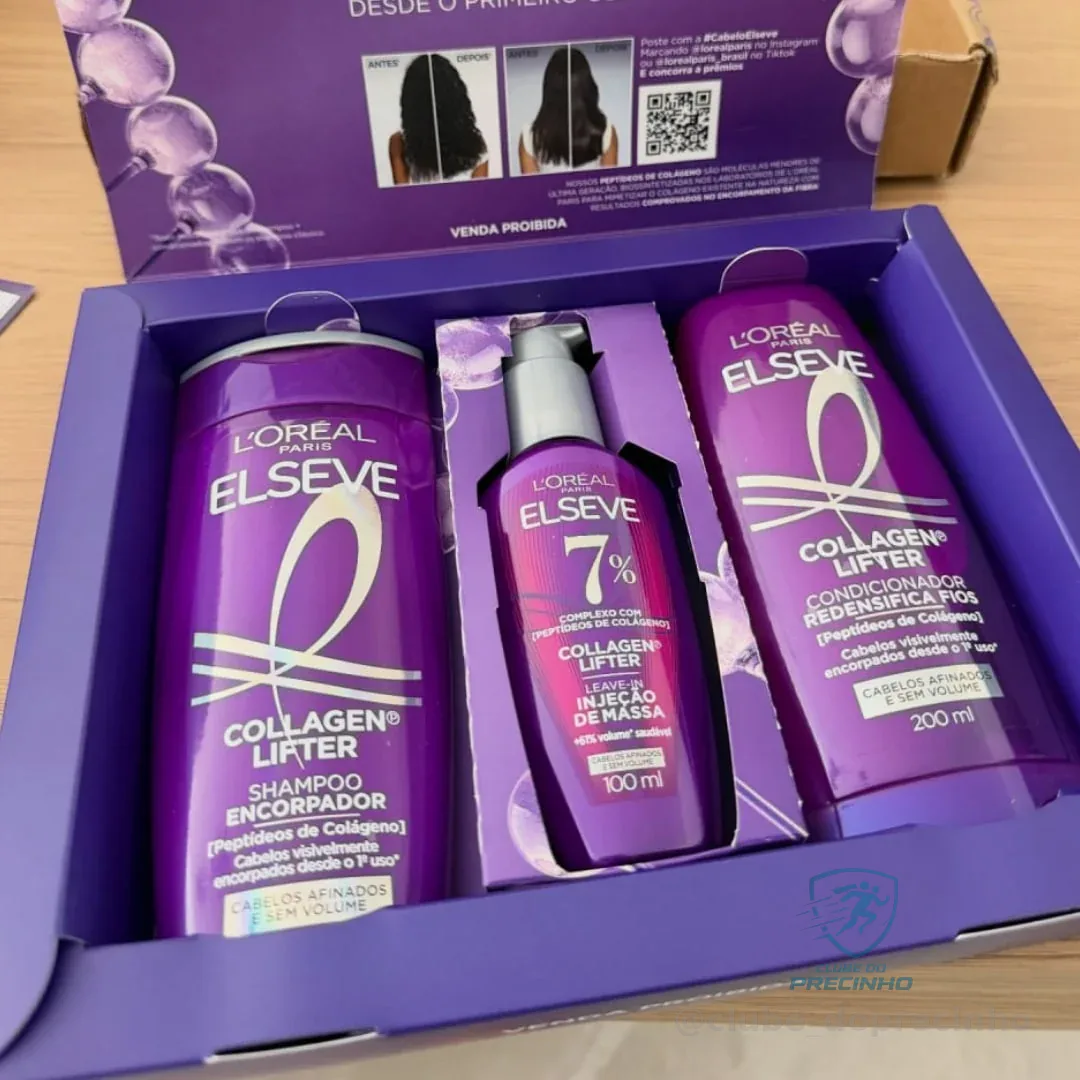 Kit Shampoo, Condicionador e Sérum L'Oréal Paris Elseve Colágeno