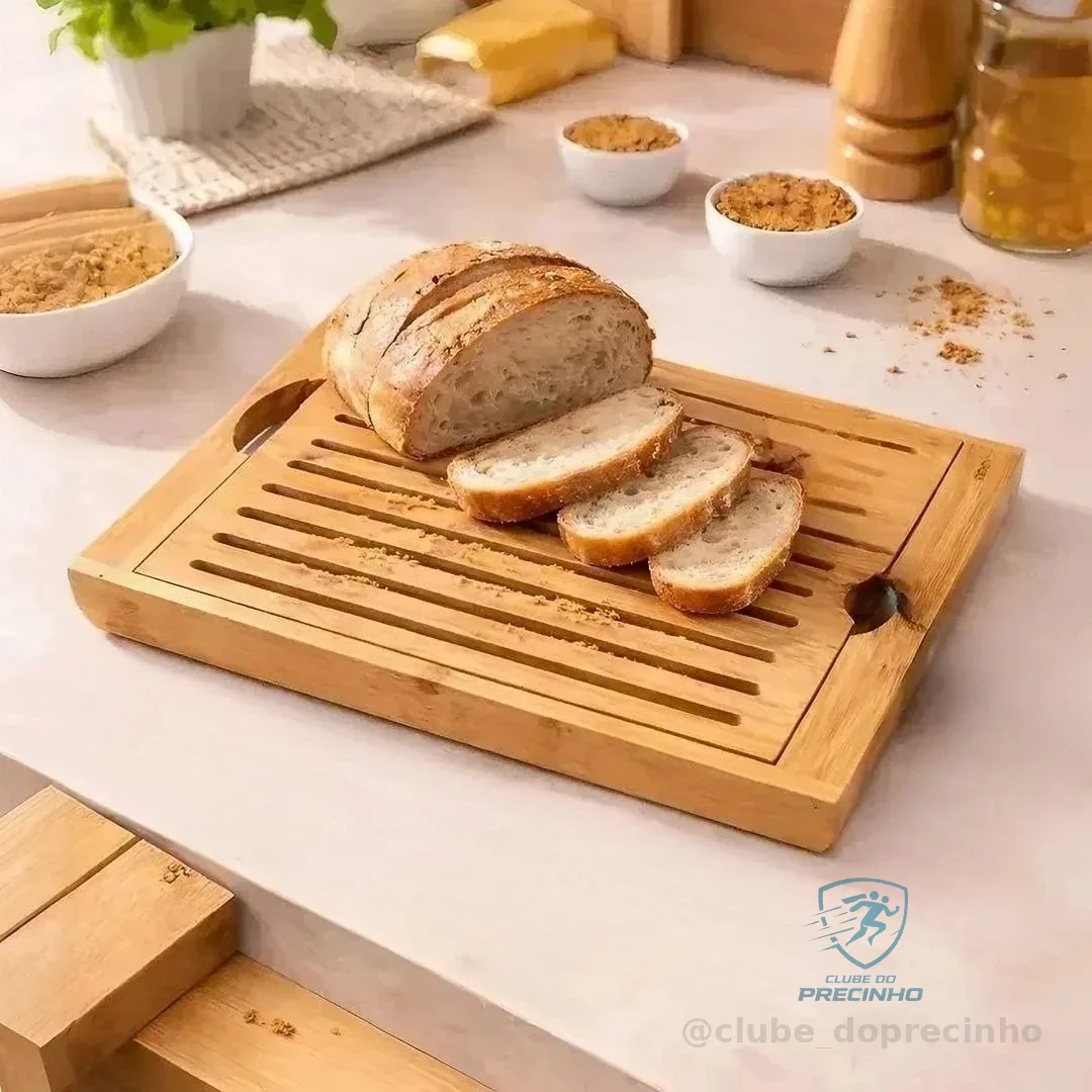 Tábua Migalheira Para Pães E Bolos Café Da Manhã Mesa Posta Tabua De Corte Para Pães E Bolos Bambu Organiza E Decora Bandeja Para Cortar Pão Bolo Pratica E Moderna Madeira