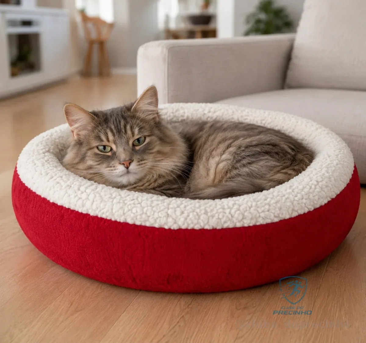Caminha Redonda Pet Sherpa Cama Para Cães Gatos Macia Quente