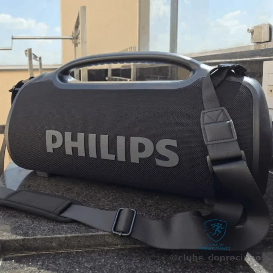 Caixa De Som Philips Boombeat 200w Ip66 Bluetooth Power Bank Cor Preto 127/220v