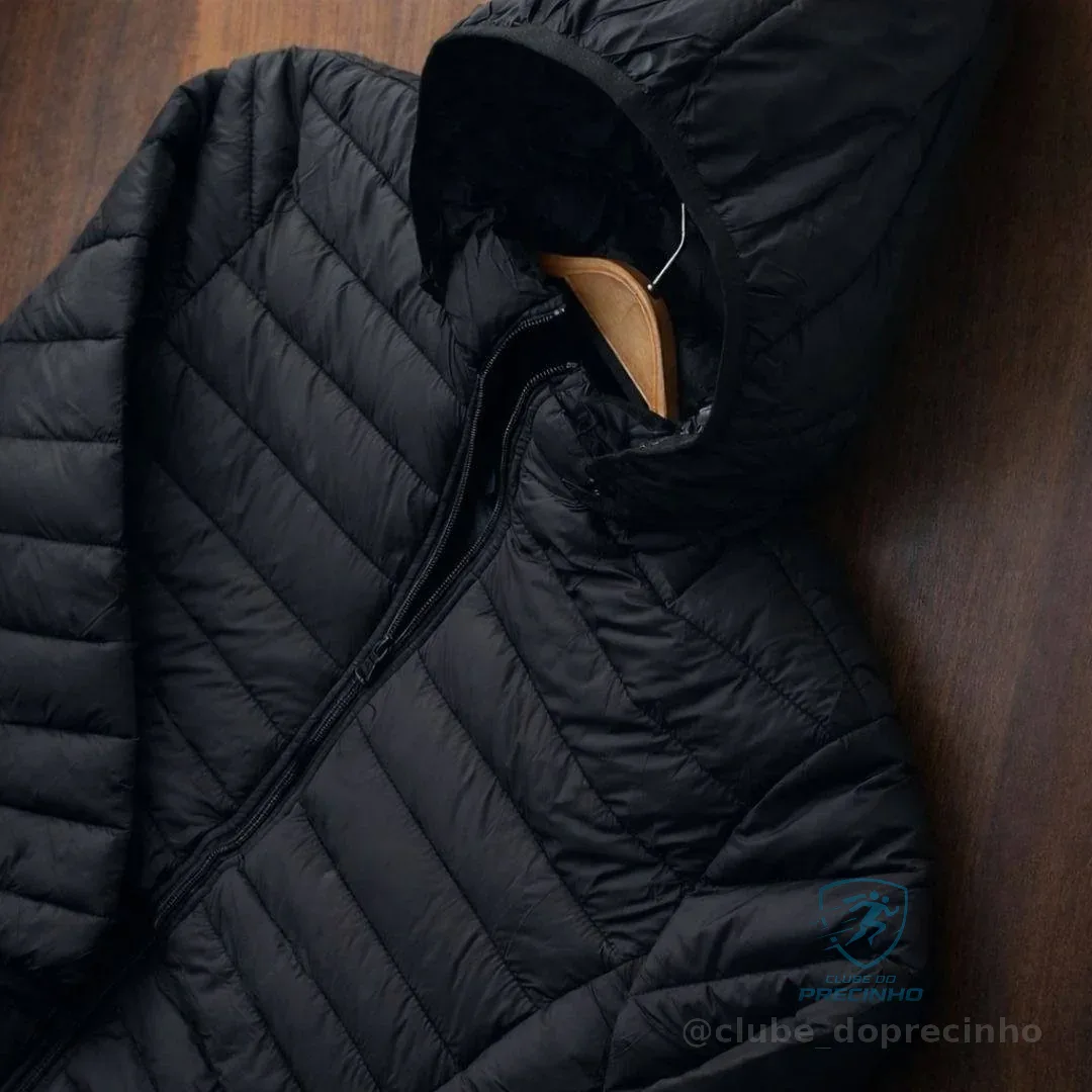 Jaqueta Puffer Masculina Corta Vento Bobojaco Blusa De Frio Preto M Lisa