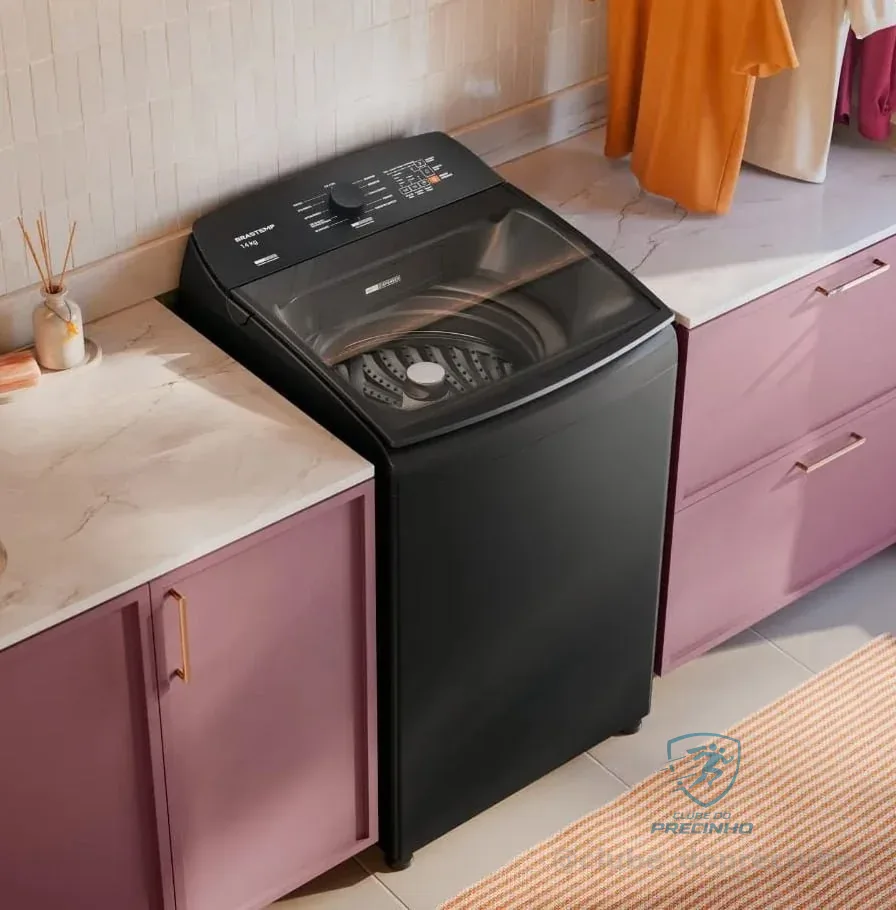 Máquina De Lavar Brastemp 14kg Cinza Smart Sensor- Bwj14a9 127v