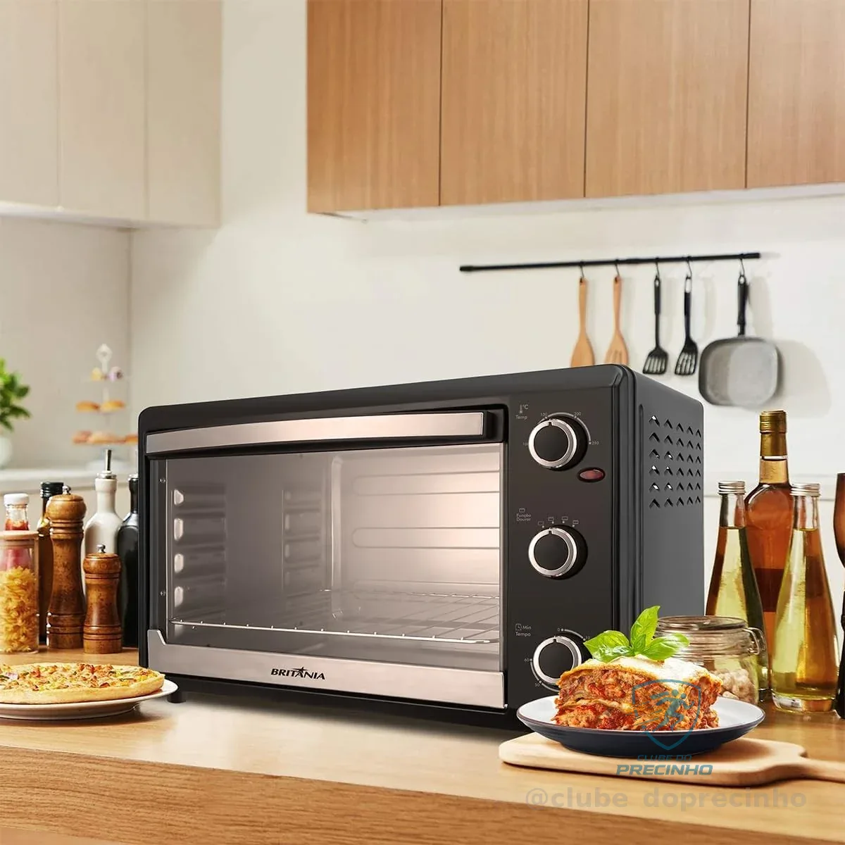 Forno Elétrico Britânia 44l Preto Dupla Resistência 1500w Bfe44p 127v