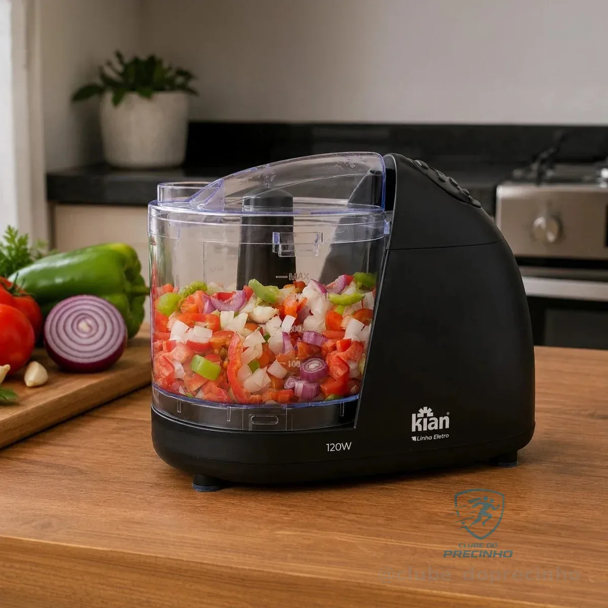 Kian - Mini Processador 120W Preto 127v