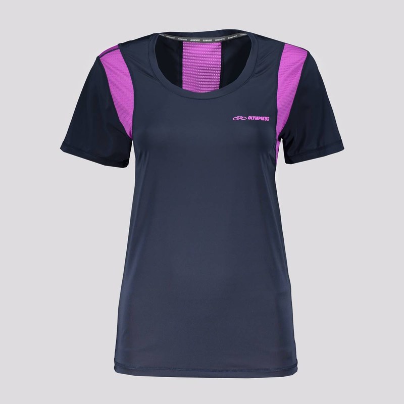 Camiseta Olympikus Recortes Feminina Marinho - FutFanatics
