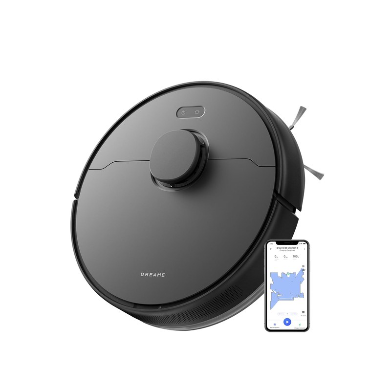DREAME D9 Max Gen 2 Robô Aspirador de Pó e Passa Pano, 6000Pa, Bivolt