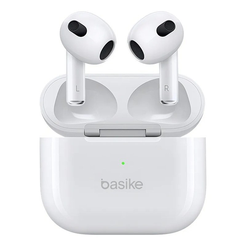 Fone De Ouvido Sem Fio Bluetooth Hifi Tws Basike 4ª Geração Cor Branco 