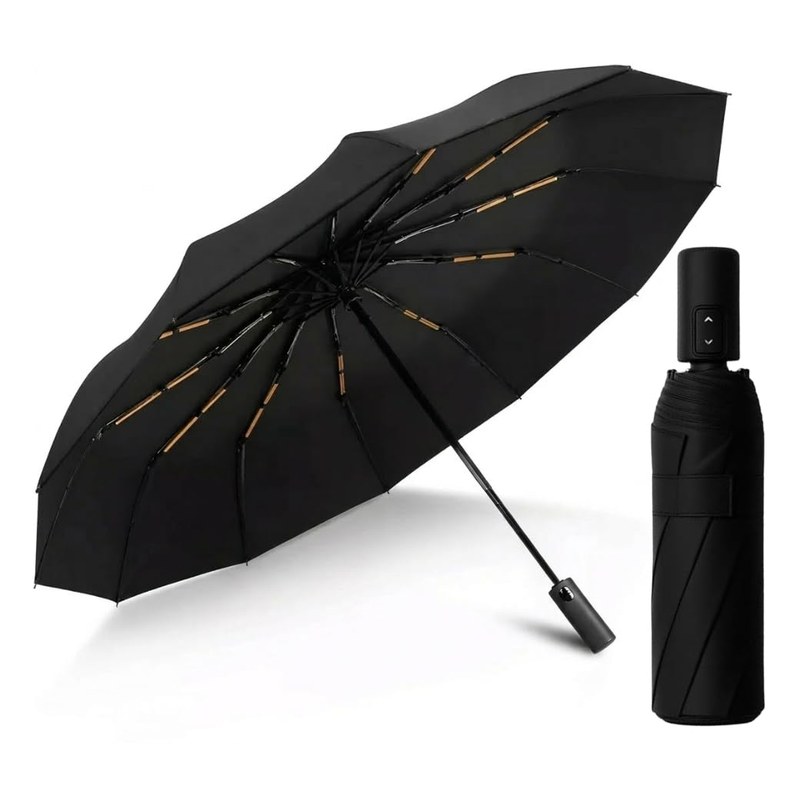 Guarda-Chuva Dobrável Premium com Cabo Reforçado Abertura Automática 