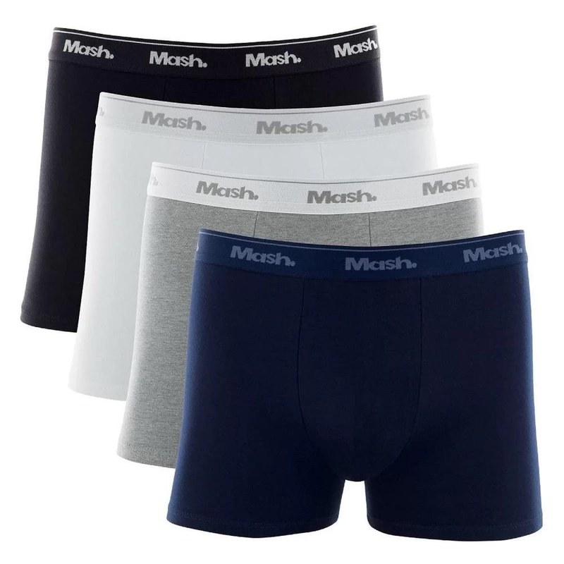 Kit 4 Cuecas Cot Liso Elast MashMasculino