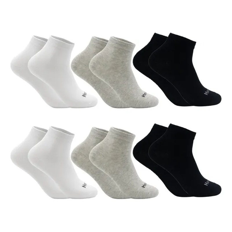 Kit 6 Pares Meias Hoahi Cano Médio Algodão Original Promoção