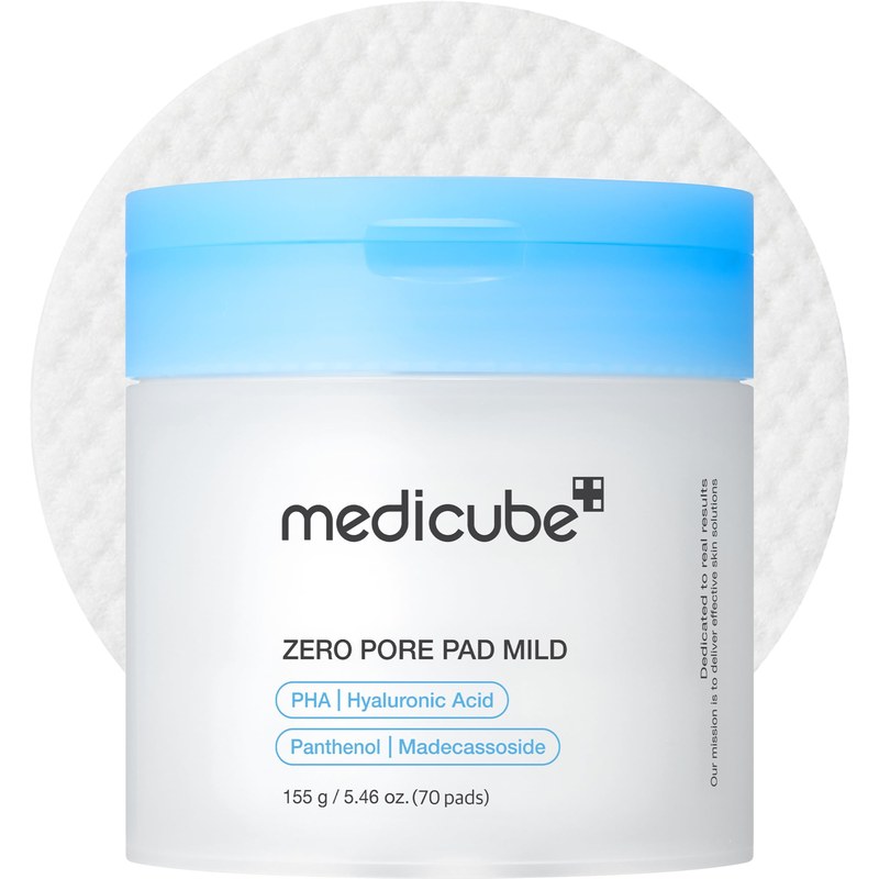 medicube Tonalizadores Zero Pore Pad Suave 2.0 | Almofada de toner suave e calmante para esfoliação