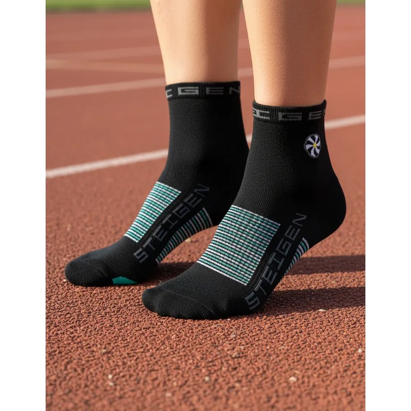 Meia Cano Médio Steigen Black Preto Un