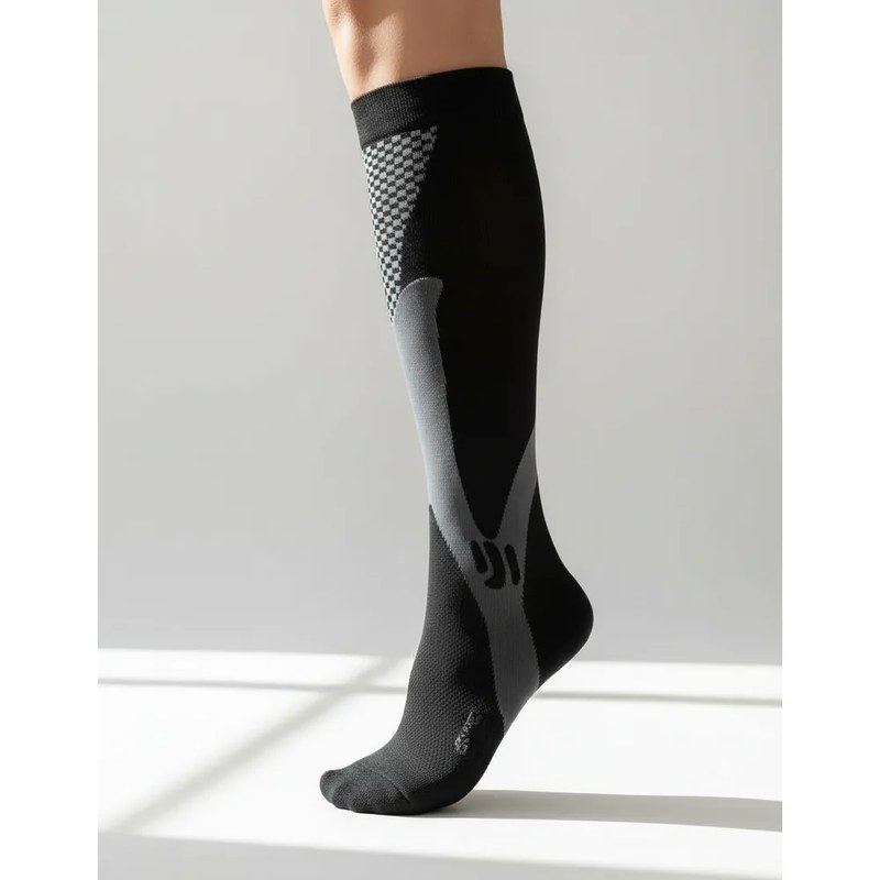 Meia De Compressão Para Trombose E Circulação Preto M