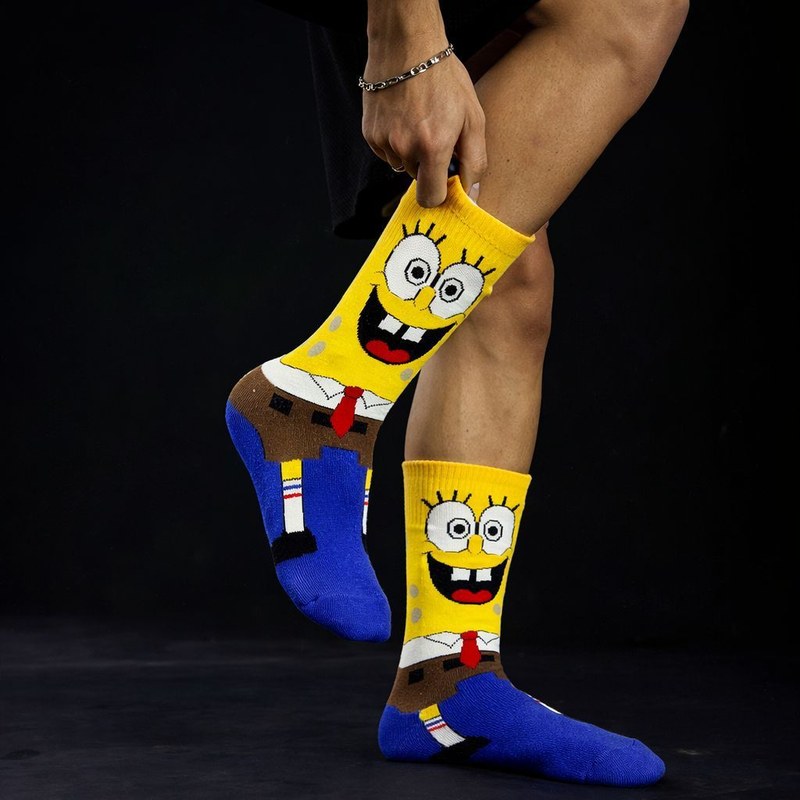 Meia Divertida de Personagem Cano Alto Unissex Estampas Exclusivas Algodão Confortável Envio Imediato Geek/ Nerd/ Gamer