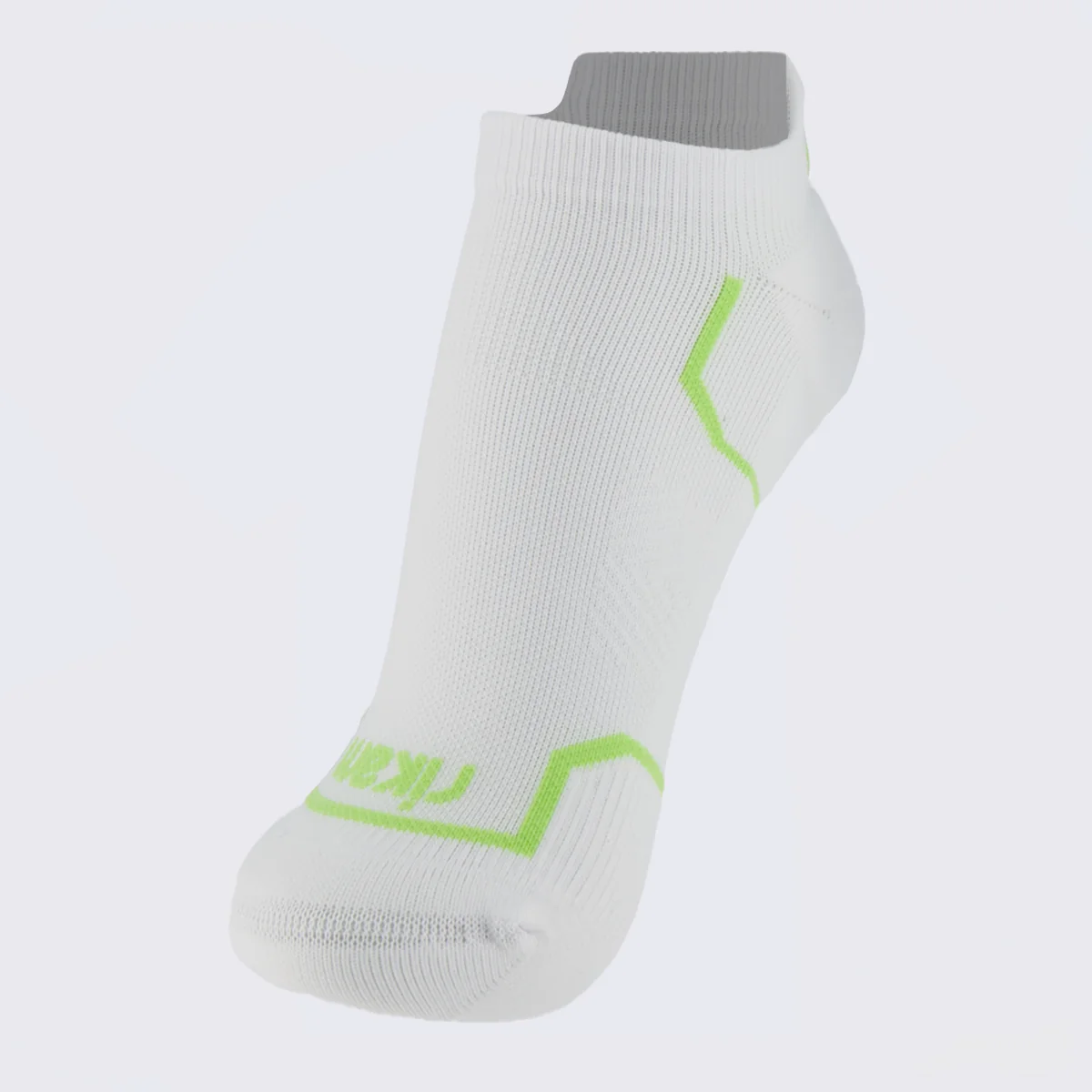 Meia Rikam Performance Sapatilha Elástica Poliamida Branca e Verde