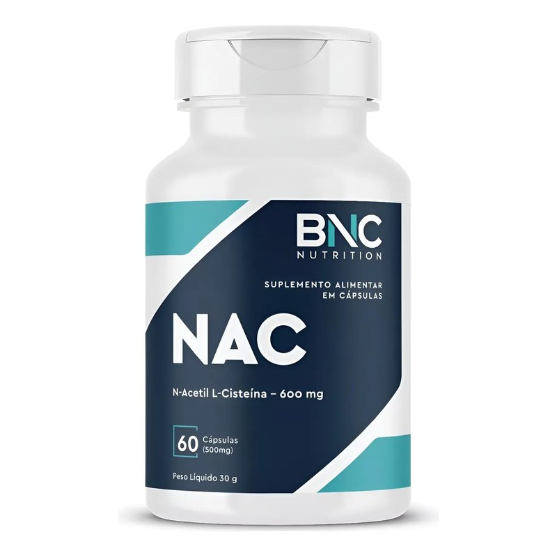 Nac 600mg N-Acetil L-Cisteína, 60 Cápsulas, Bnc Nutrition