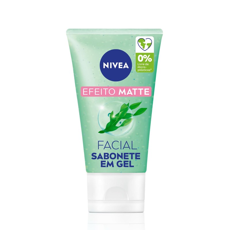 NIVEA Sabonete Facial em Gel Purificante Efeito Matte 150g, Limpeza Profunda, Controla Oleosidade, Poros Limpos, Pele Mista e Oleosa