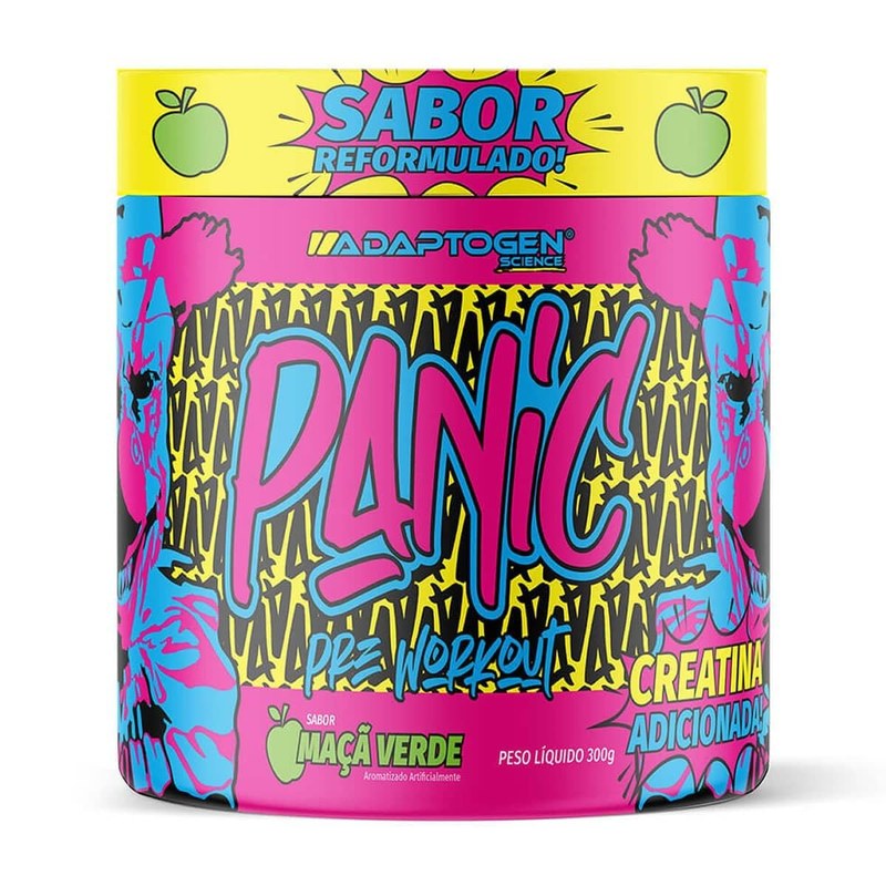 Panic Pré Workout - Maçã Verde - Adaptogen, Adaptogen, multi-colored, Tamanho único