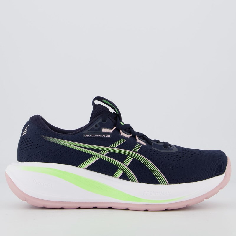 Tênis Asics Gel Cumulus 28 Feminino Azul Marinho - FutFanatics