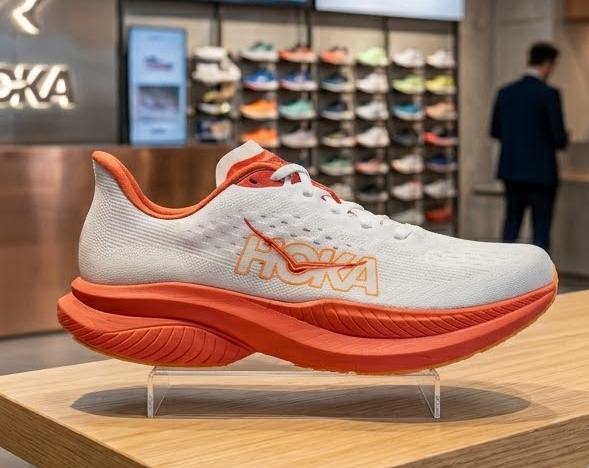 Tênis Masculino de Corrida Mach 6 Hoka Laranja