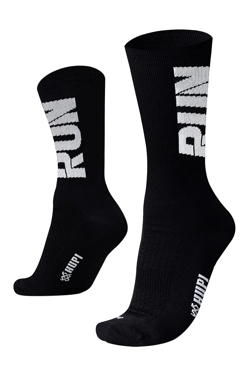 Meia Hupi Run para Corrida Preto/branco, Cor: Preto/branco