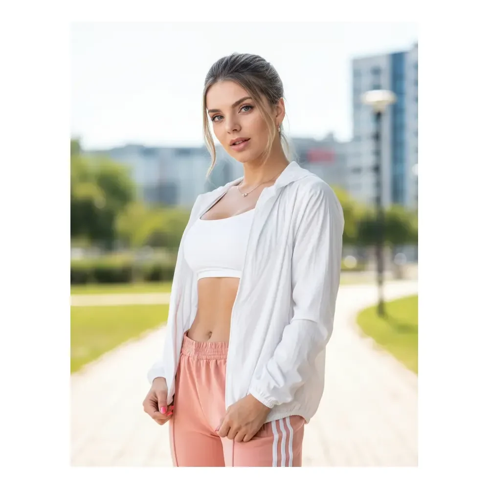 Jaqueta Feminina Corta Vento Ultra Leve Com Capuz