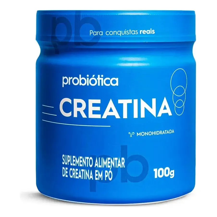 Creatina Probiótica Pote 100g Monohidratada Pura Sem Sabor