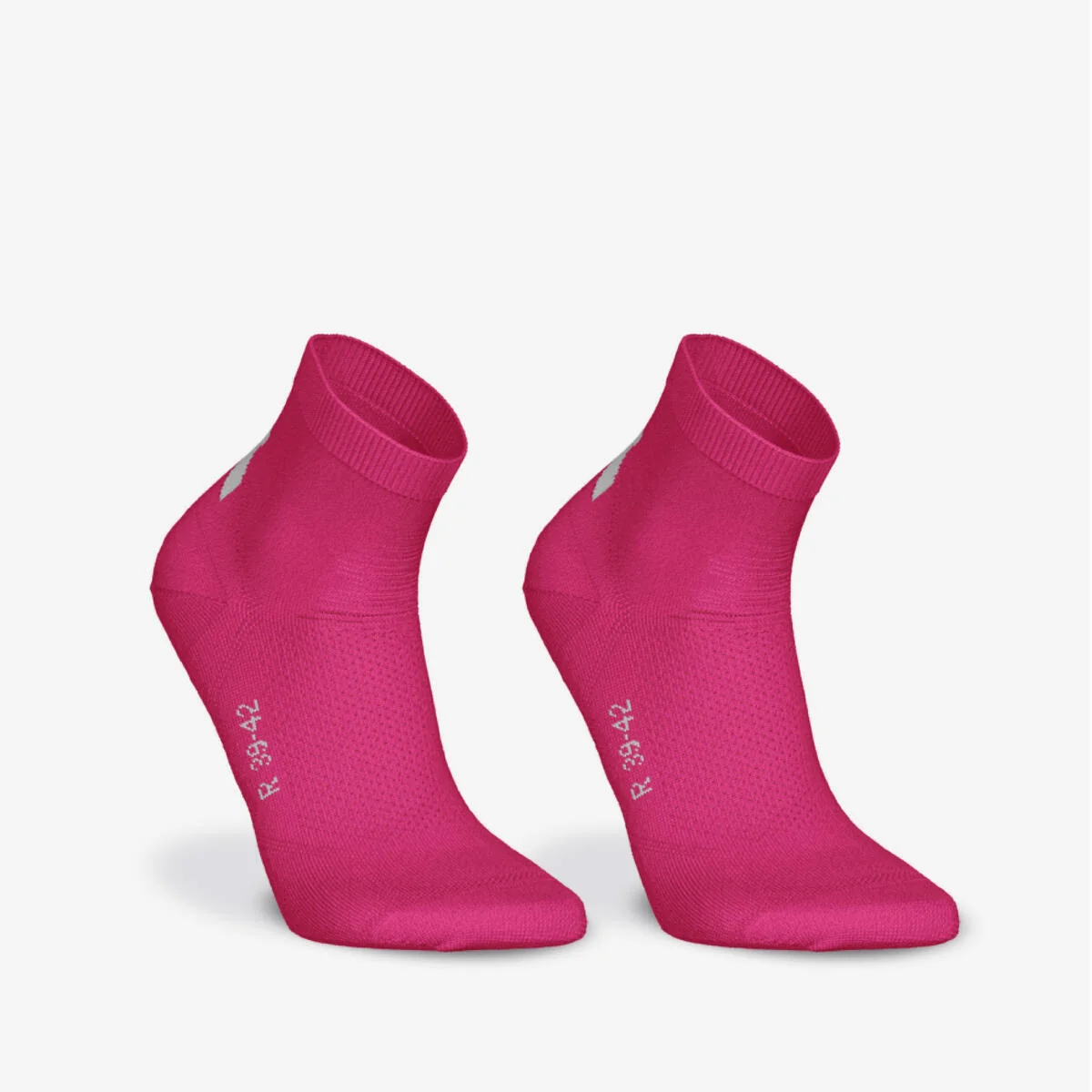 Meia de Corrida Fina Cano Médio Run500 (conjunto com 2 Pares) Kiprun Rosa