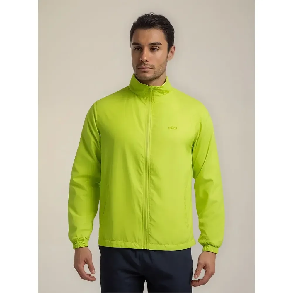 Jaqueta Corta-vento Fitness Masculina Essential - Olympikus Verde-limão Gg