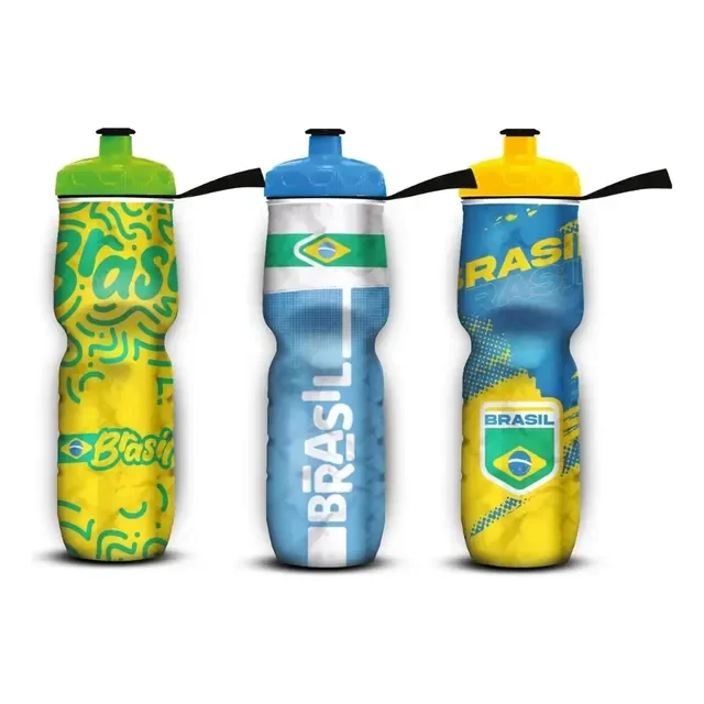 Garrafa Squeeze Brasil Caramanhola Térmica Cratos 710ml