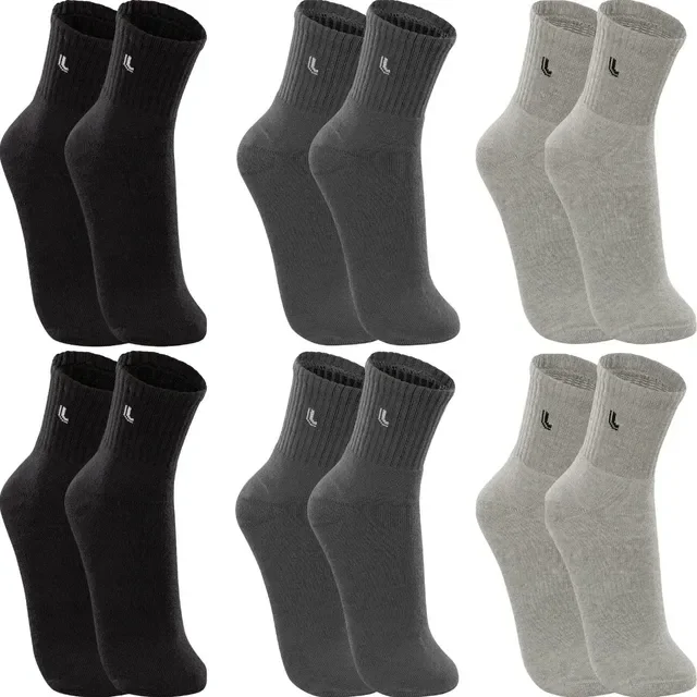 Kit 6 Pares Meias Lupo Cano Médio Esportivas Academia